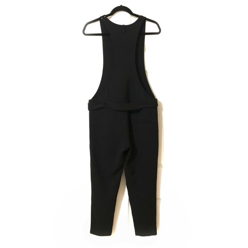 Anthropologie Laveer Womens Black Jumpsuit Tie Waist Straight Leg Sz XS Crepe - Picture 4 of 8